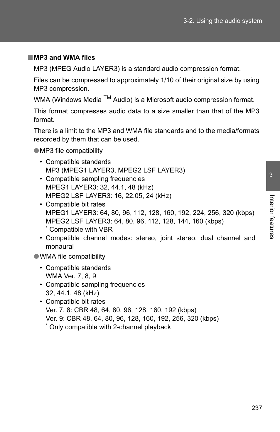 TOYOTA 2010 Camry User Manual | Page 262 / 555