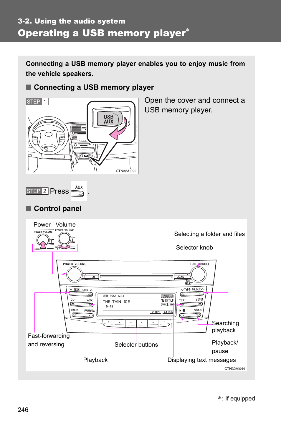 P. 246 | TOYOTA 2010 Camry User Manual | Page 271 / 555