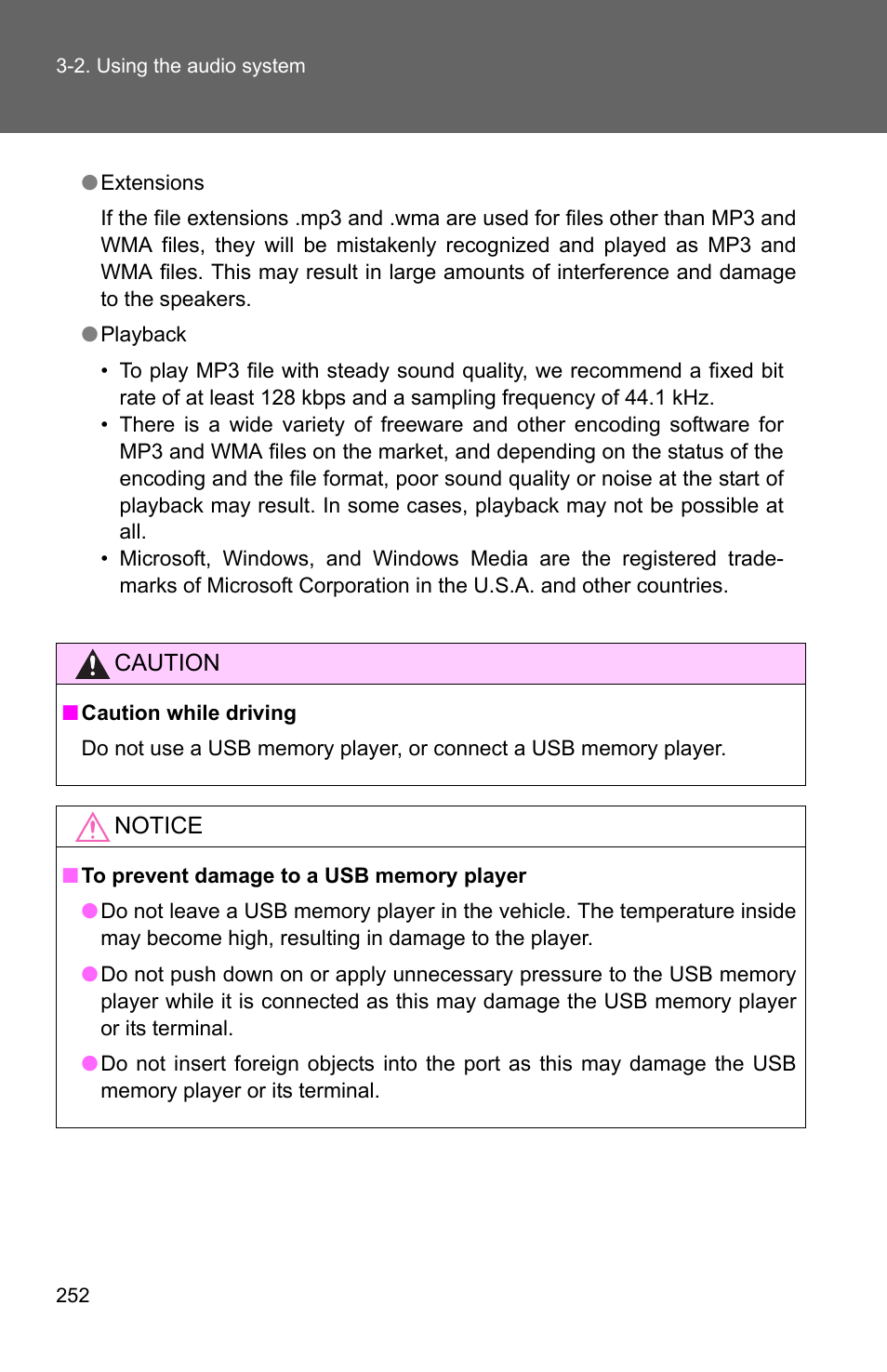 TOYOTA 2010 Camry User Manual | Page 277 / 555