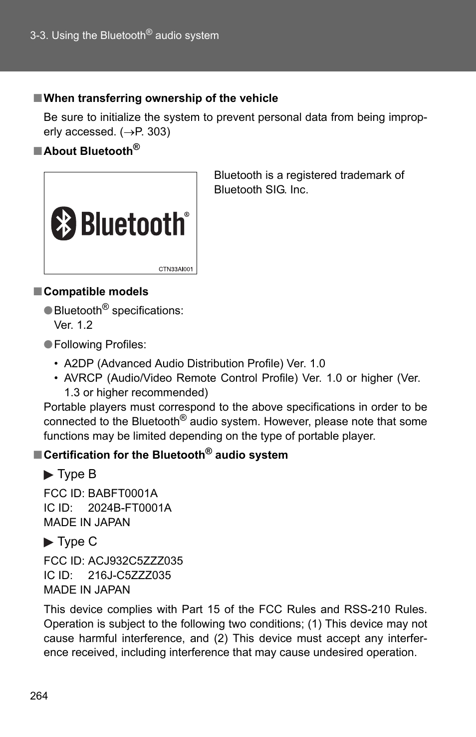 TOYOTA 2010 Camry User Manual | Page 289 / 555