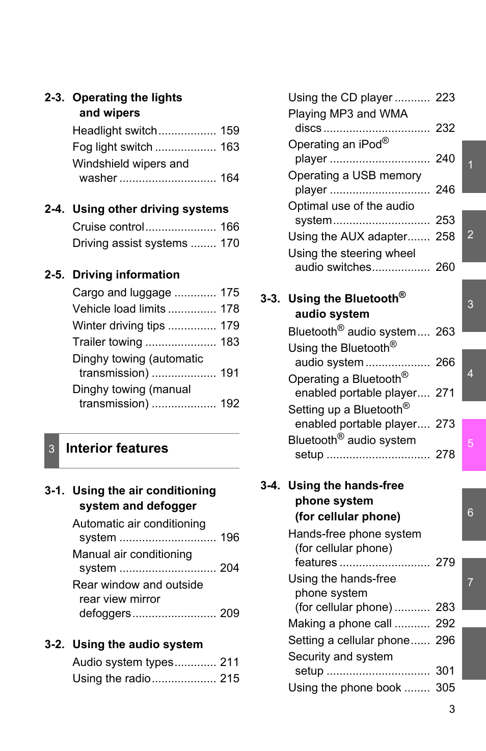 Interior features | TOYOTA 2010 Camry User Manual | Page 29 / 555