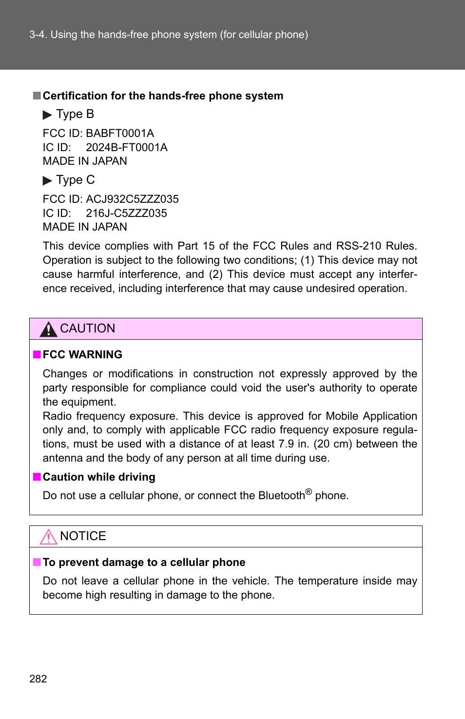 TOYOTA 2010 Camry User Manual | Page 307 / 555