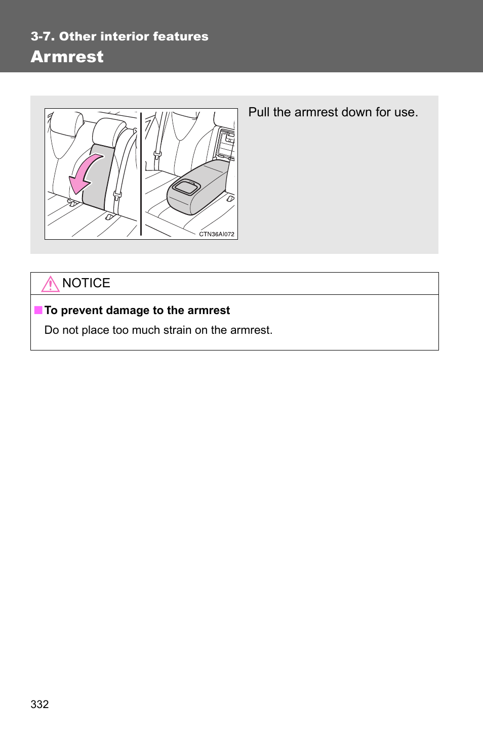 Armrest | TOYOTA 2010 Camry User Manual | Page 357 / 555