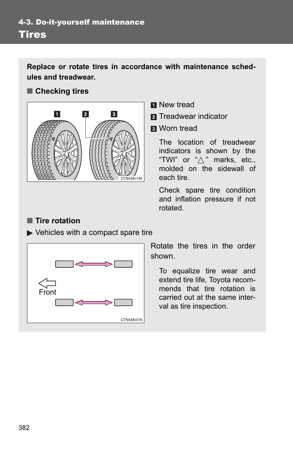 Tires | TOYOTA 2010 Camry User Manual | Page 406 / 555