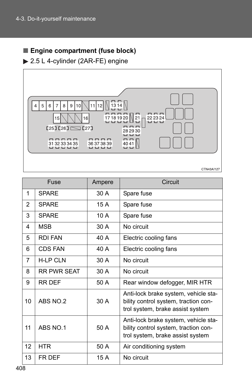 TOYOTA 2010 Camry User Manual | Page 432 / 555