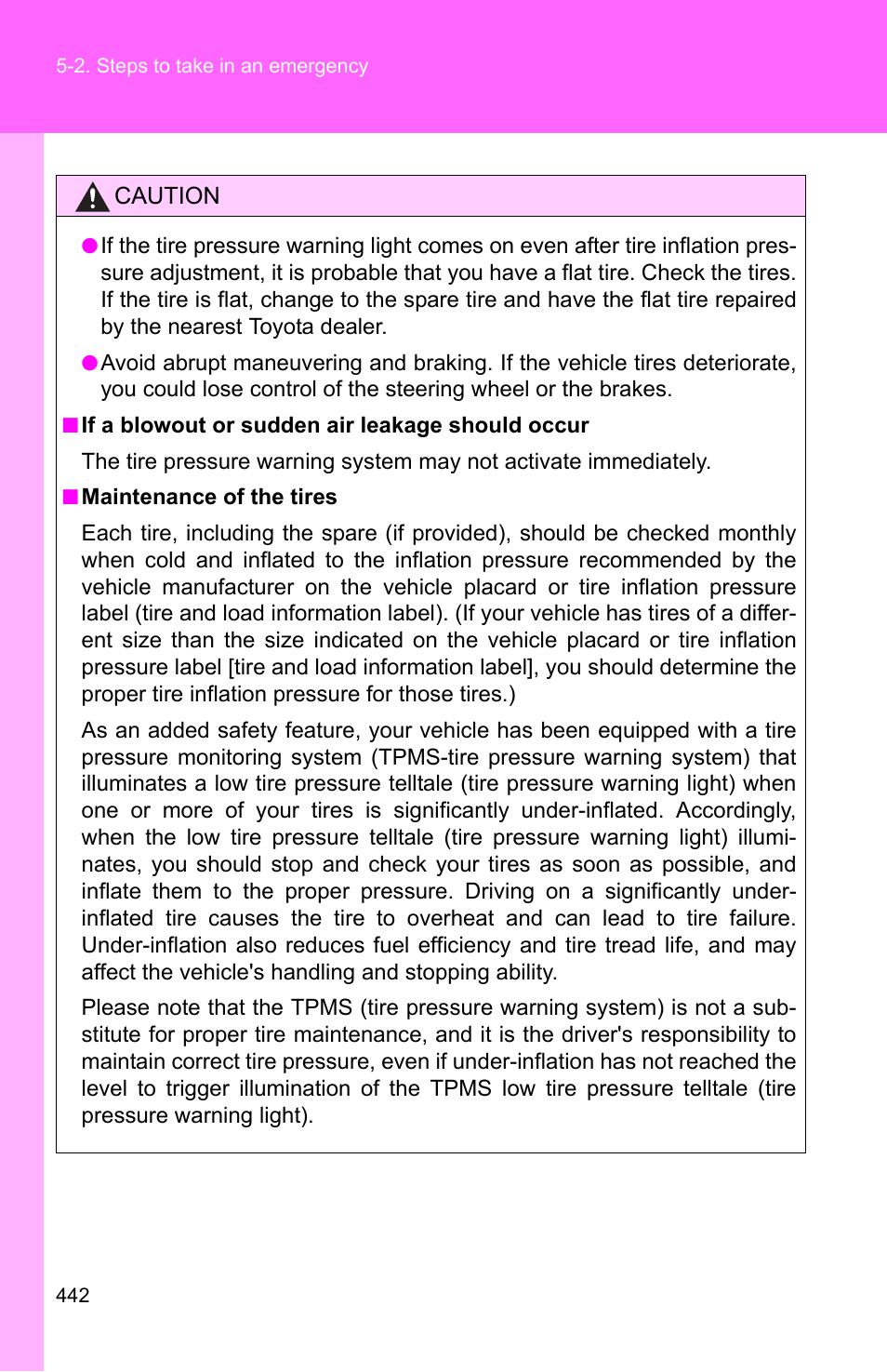TOYOTA 2010 Camry User Manual | Page 465 / 555