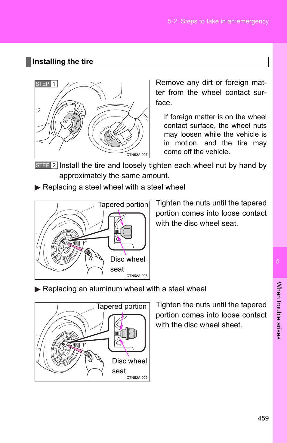 TOYOTA 2010 Camry User Manual | Page 482 / 555