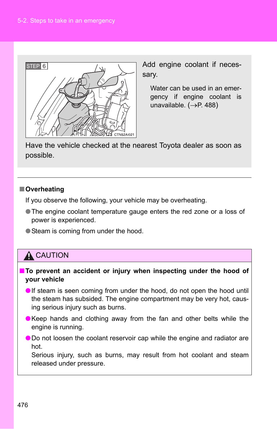 TOYOTA 2010 Camry User Manual | Page 499 / 555