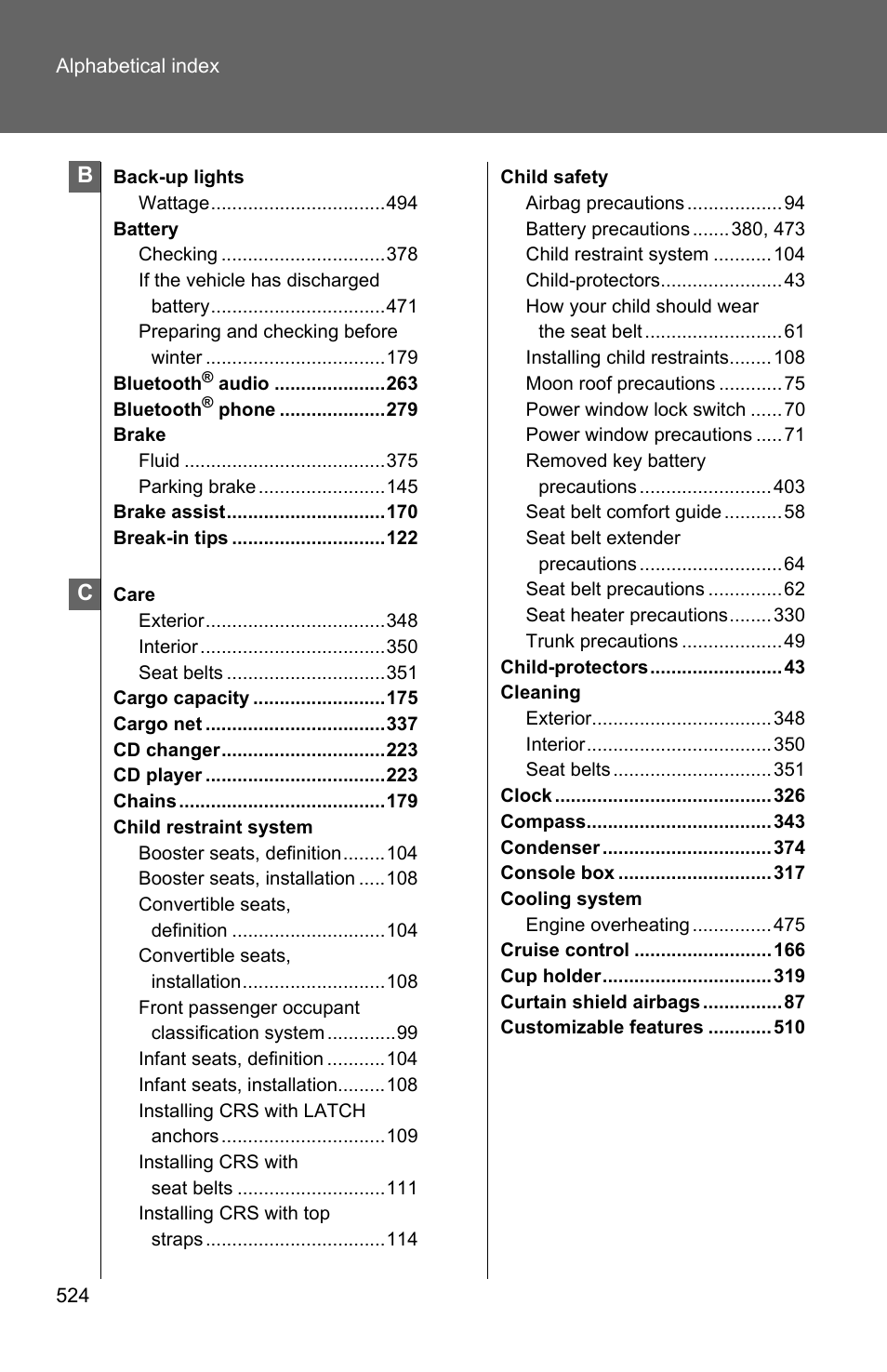 TOYOTA 2010 Camry User Manual | Page 543 / 555