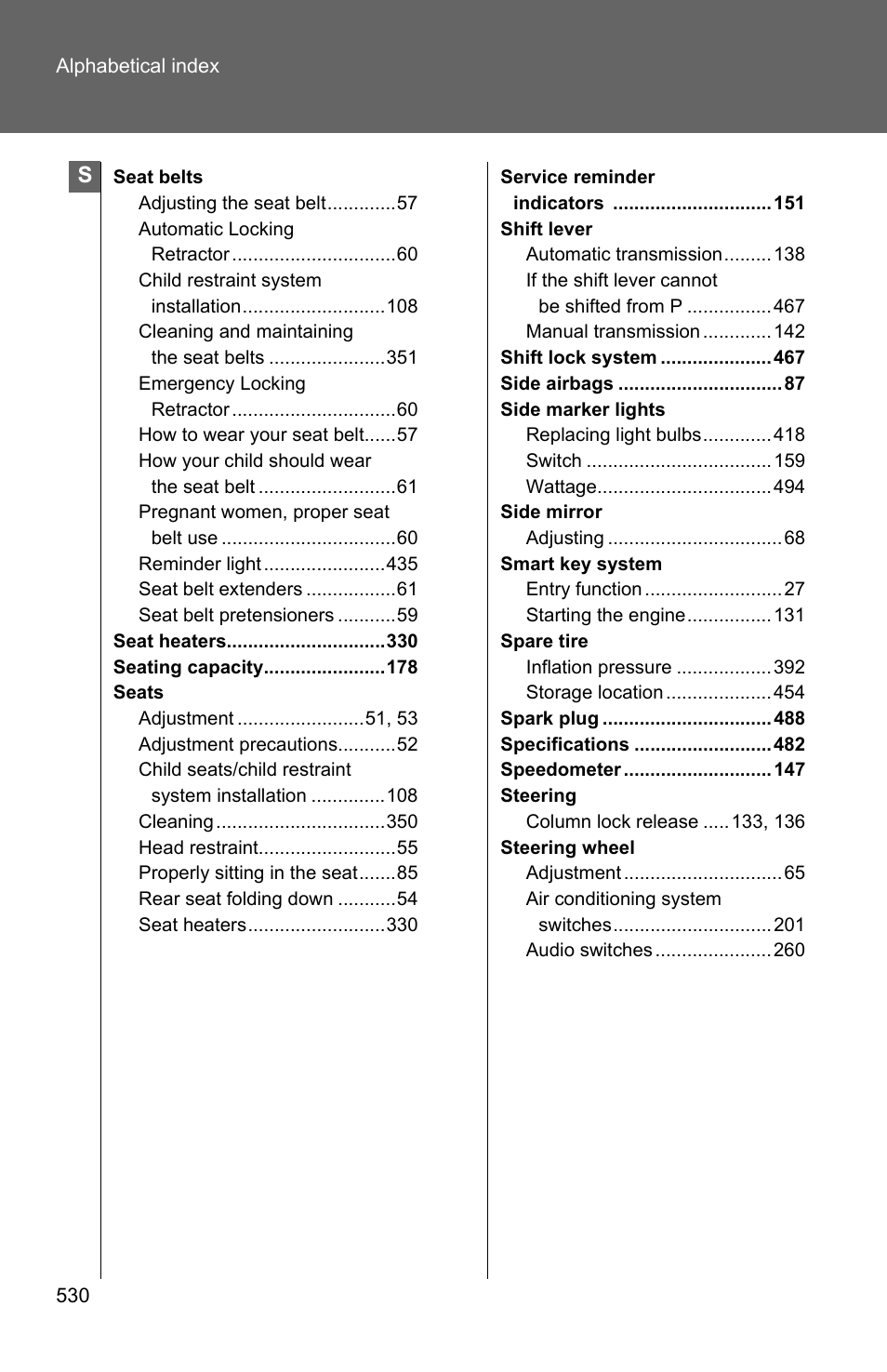 TOYOTA 2010 Camry User Manual | Page 549 / 555