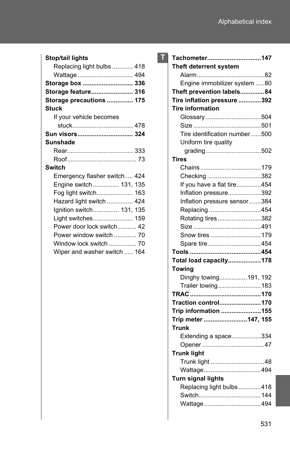 TOYOTA 2010 Camry User Manual | Page 550 / 555