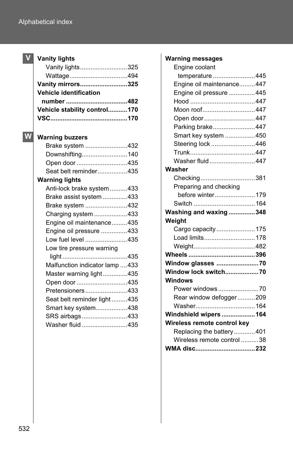 TOYOTA 2010 Camry User Manual | Page 551 / 555