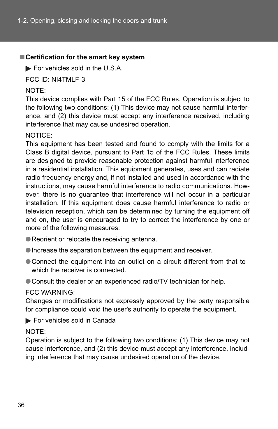 TOYOTA 2010 Camry User Manual | Page 62 / 555