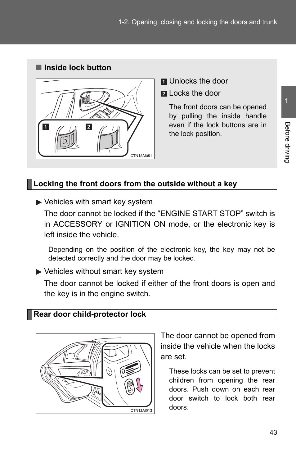 TOYOTA 2010 Camry User Manual | Page 69 / 555