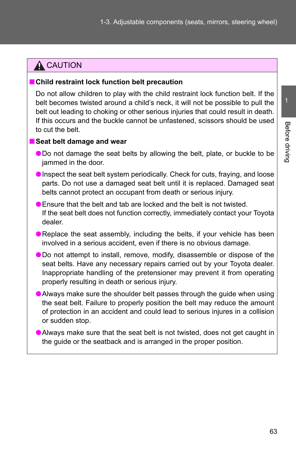 TOYOTA 2010 Camry User Manual | Page 89 / 555