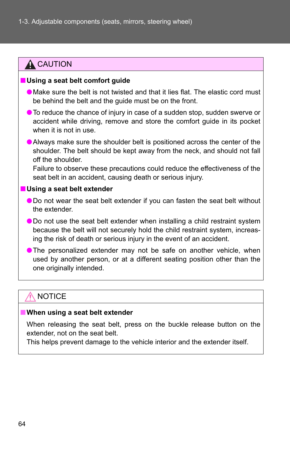 TOYOTA 2010 Camry User Manual | Page 90 / 555