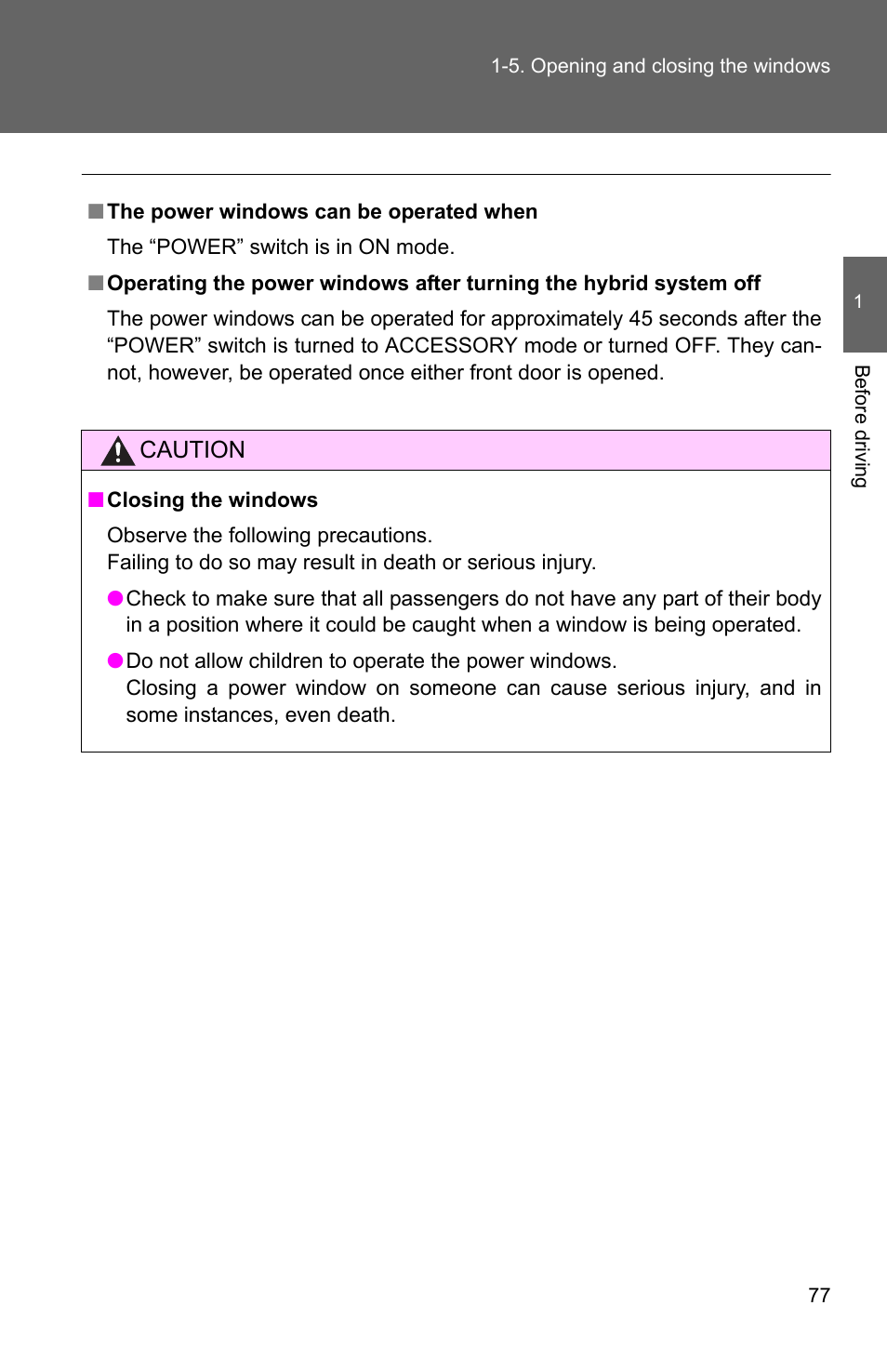 TOYOTA 2010 Camry HV User Manual | Page 103 / 494