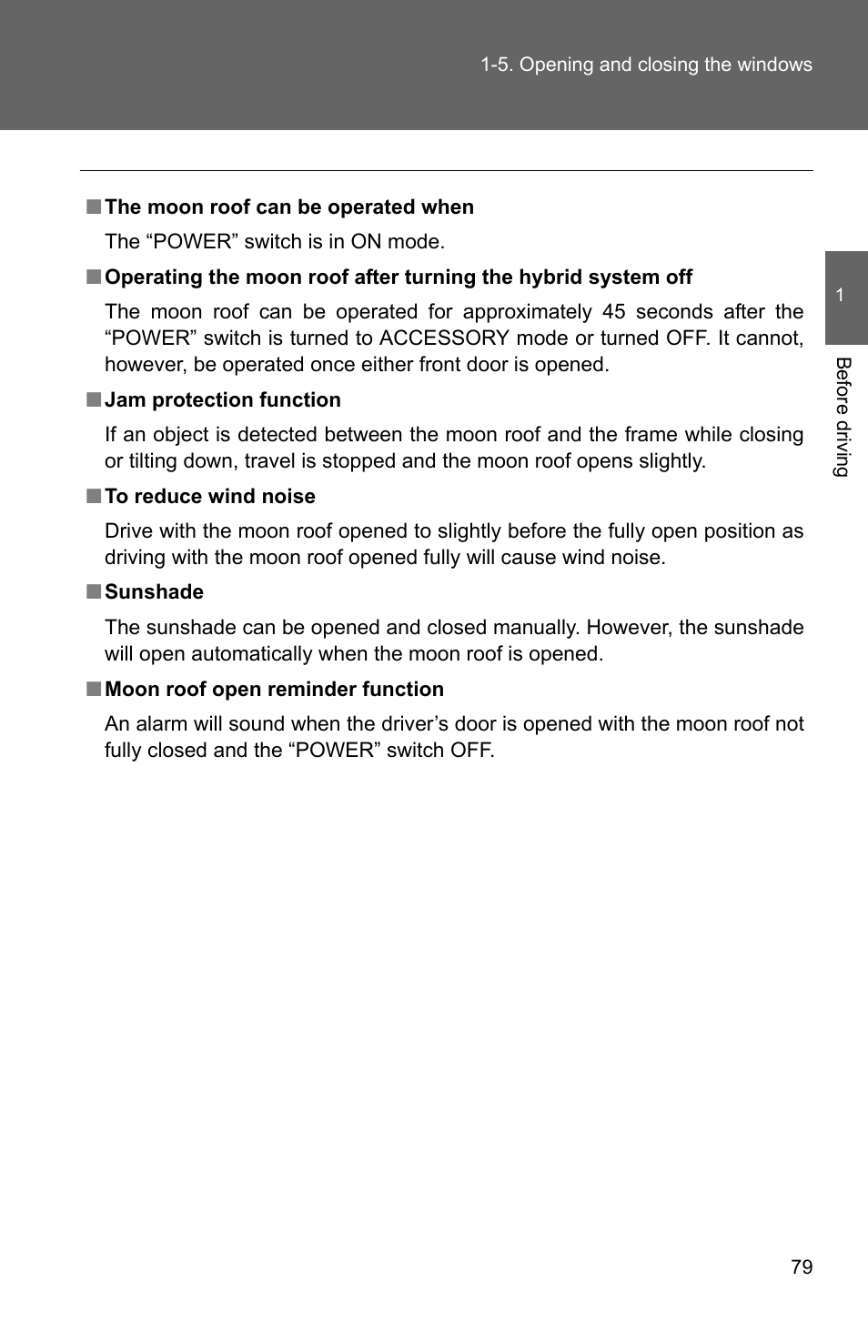 TOYOTA 2010 Camry HV User Manual | Page 105 / 494