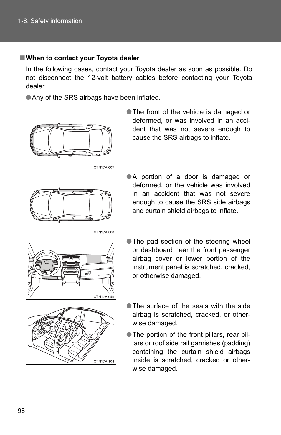 TOYOTA 2010 Camry HV User Manual | Page 124 / 494