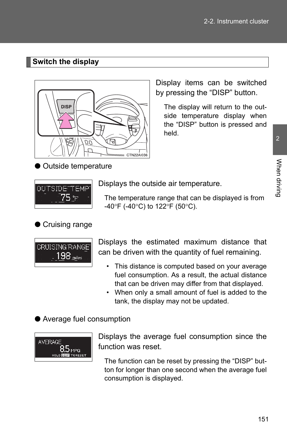 TOYOTA 2010 Camry HV User Manual | Page 156 / 494