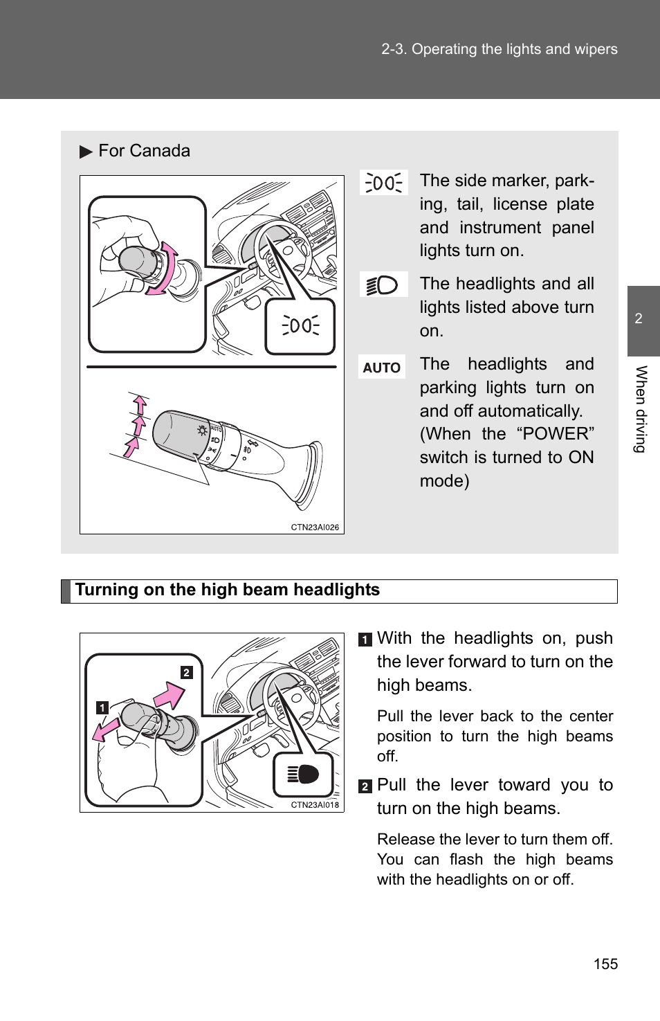 TOYOTA 2010 Camry HV User Manual | Page 160 / 494