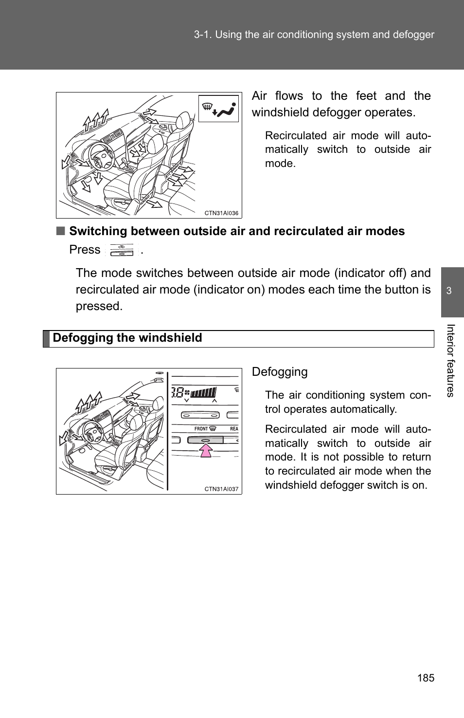 TOYOTA 2010 Camry HV User Manual | Page 188 / 494