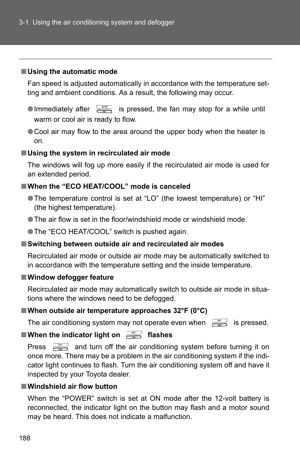 TOYOTA 2010 Camry HV User Manual | Page 191 / 494