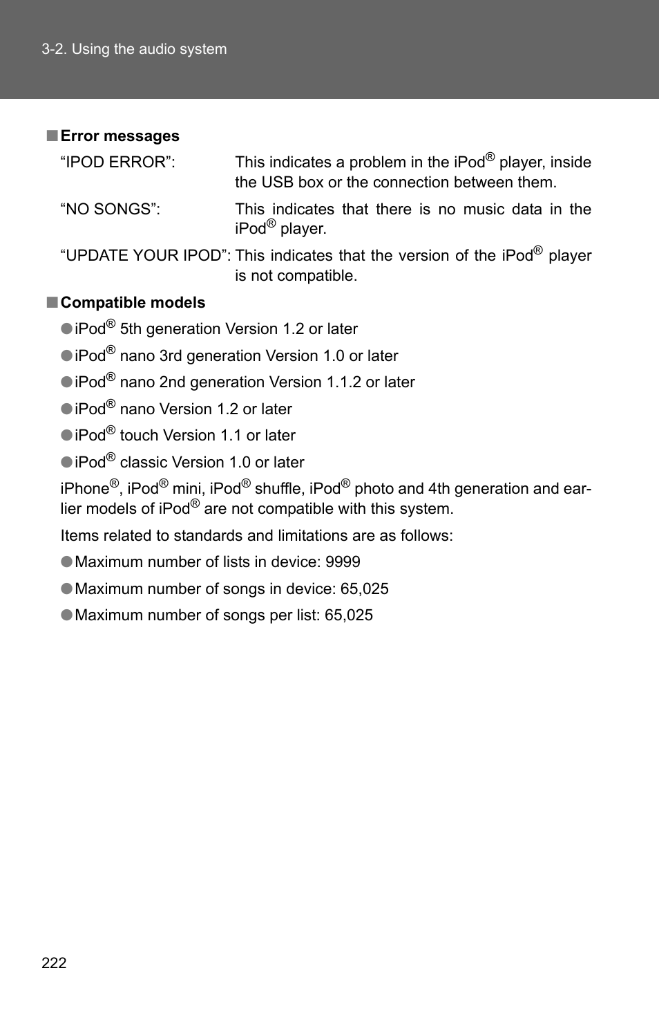 TOYOTA 2010 Camry HV User Manual | Page 226 / 494