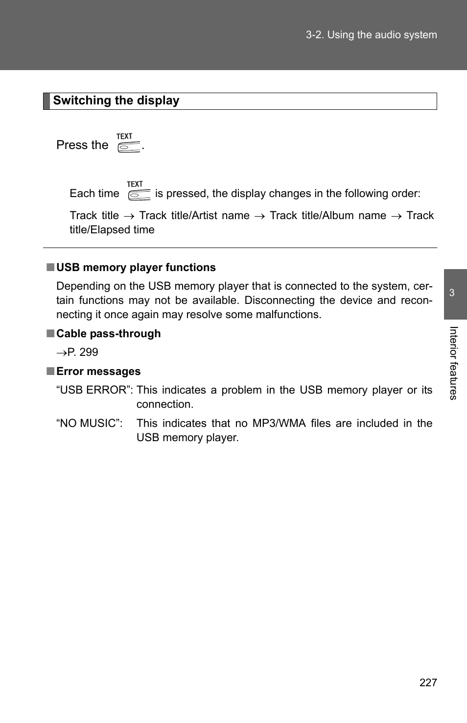 TOYOTA 2010 Camry HV User Manual | Page 231 / 494