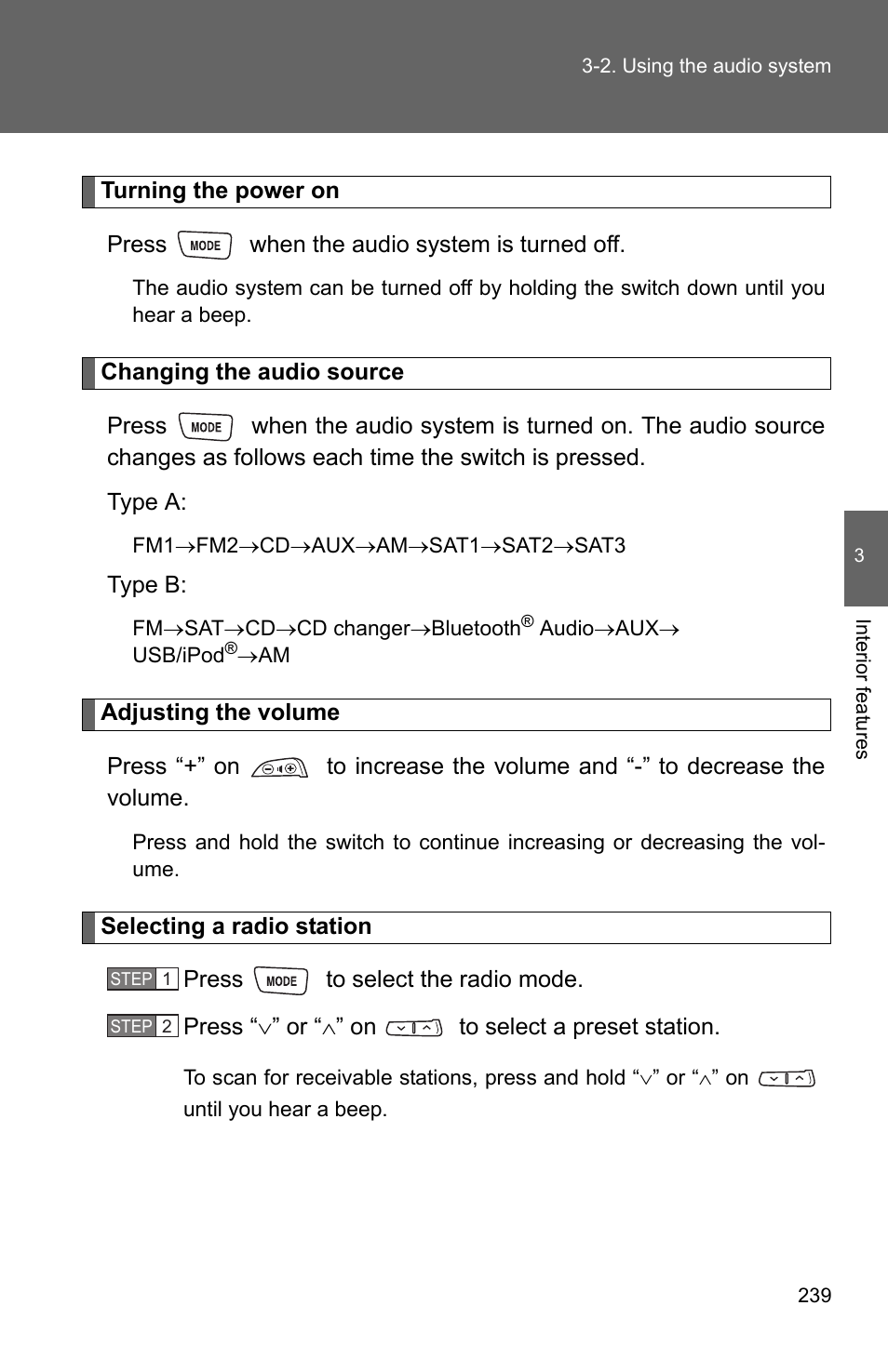 TOYOTA 2010 Camry HV User Manual | Page 243 / 494