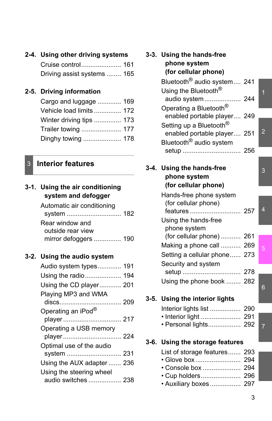 Interior features | TOYOTA 2010 Camry HV User Manual | Page 29 / 494
