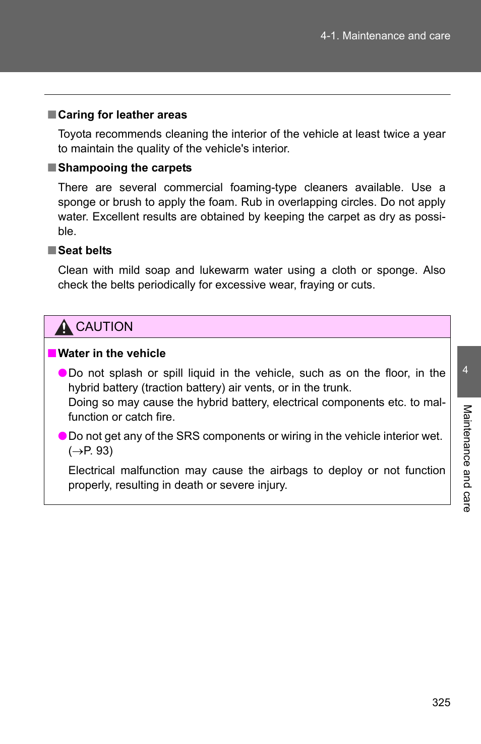 TOYOTA 2010 Camry HV User Manual | Page 328 / 494