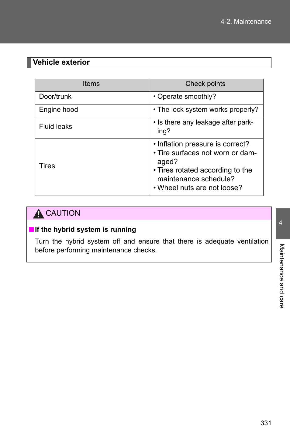 TOYOTA 2010 Camry HV User Manual | Page 334 / 494