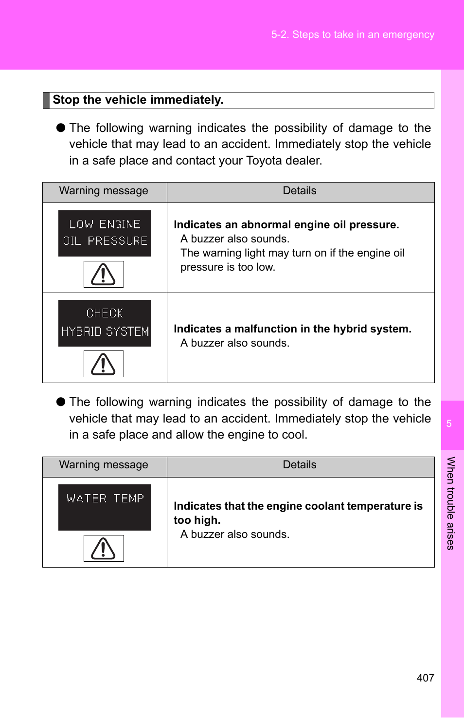 TOYOTA 2010 Camry HV User Manual | Page 409 / 494