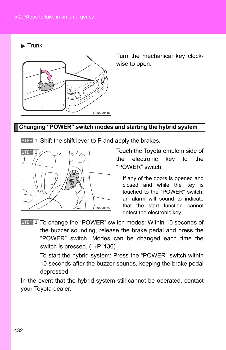 TOYOTA 2010 Camry HV User Manual | Page 434 / 494