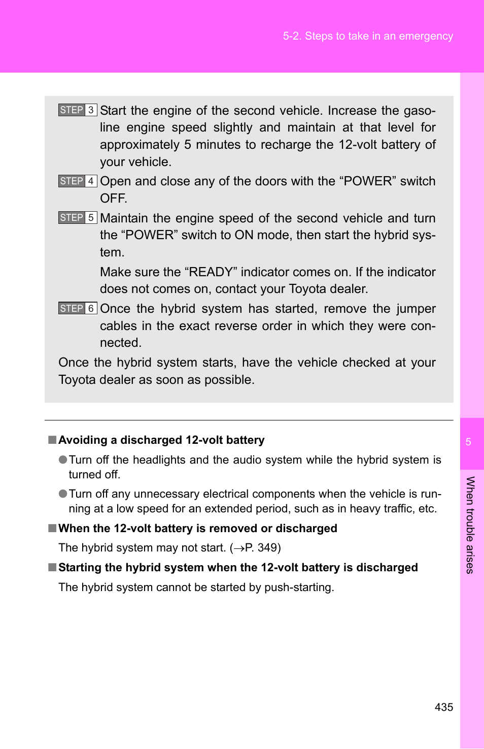 TOYOTA 2010 Camry HV User Manual | Page 437 / 494