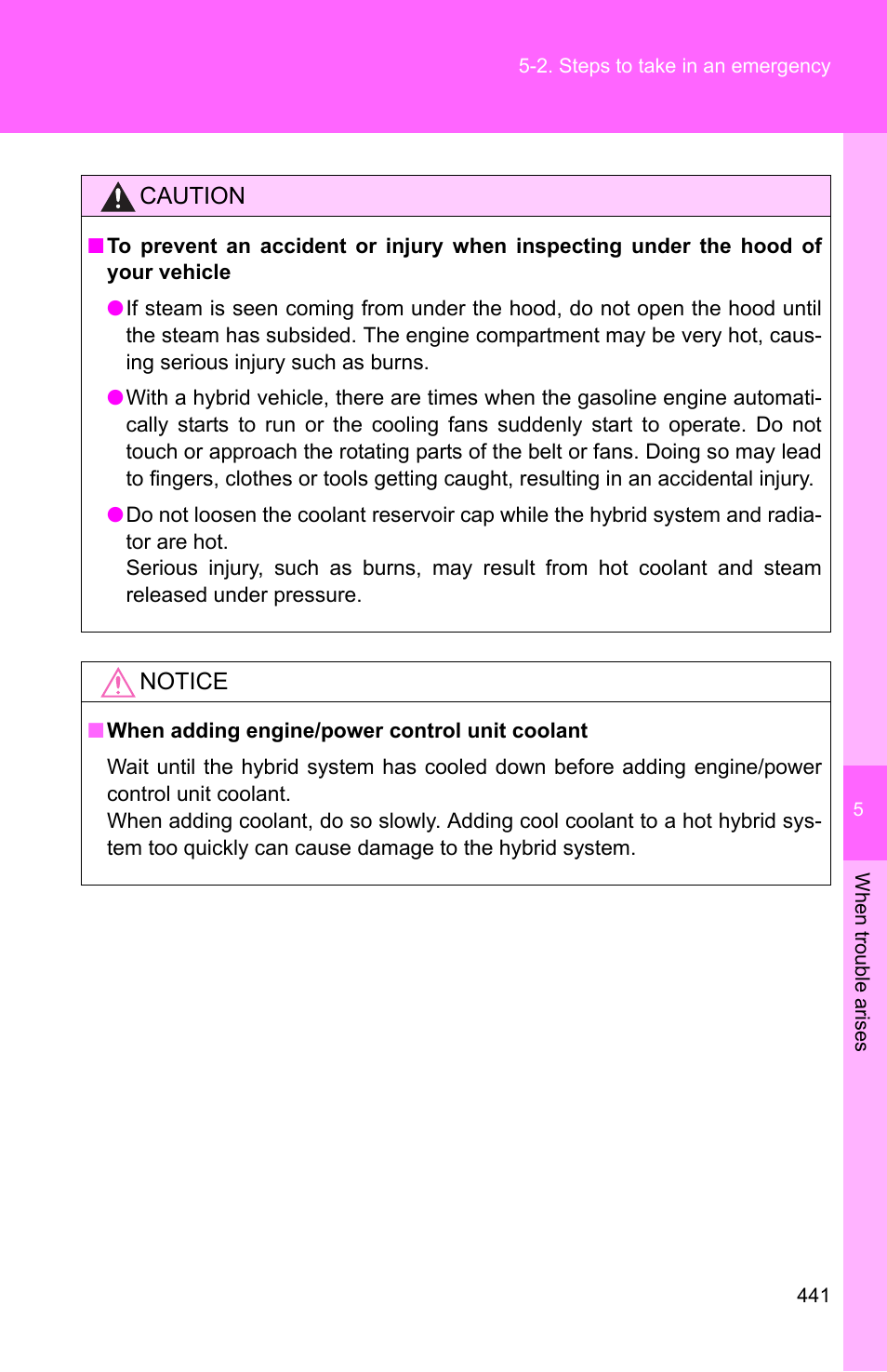 TOYOTA 2010 Camry HV User Manual | Page 443 / 494