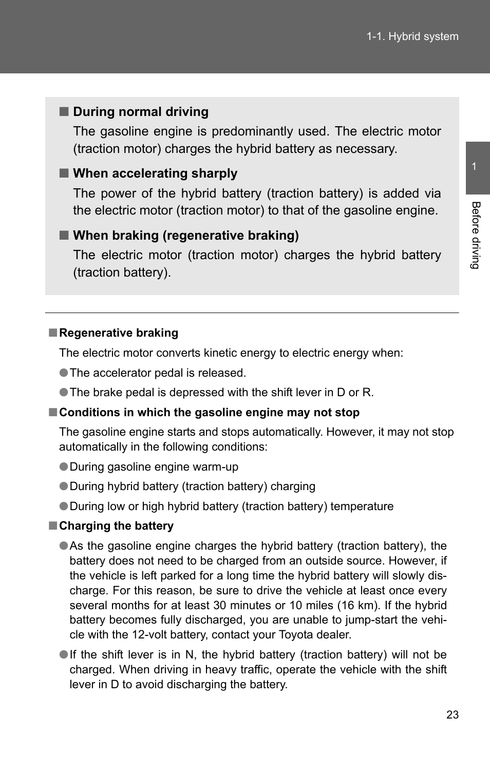 TOYOTA 2010 Camry HV User Manual | Page 49 / 494