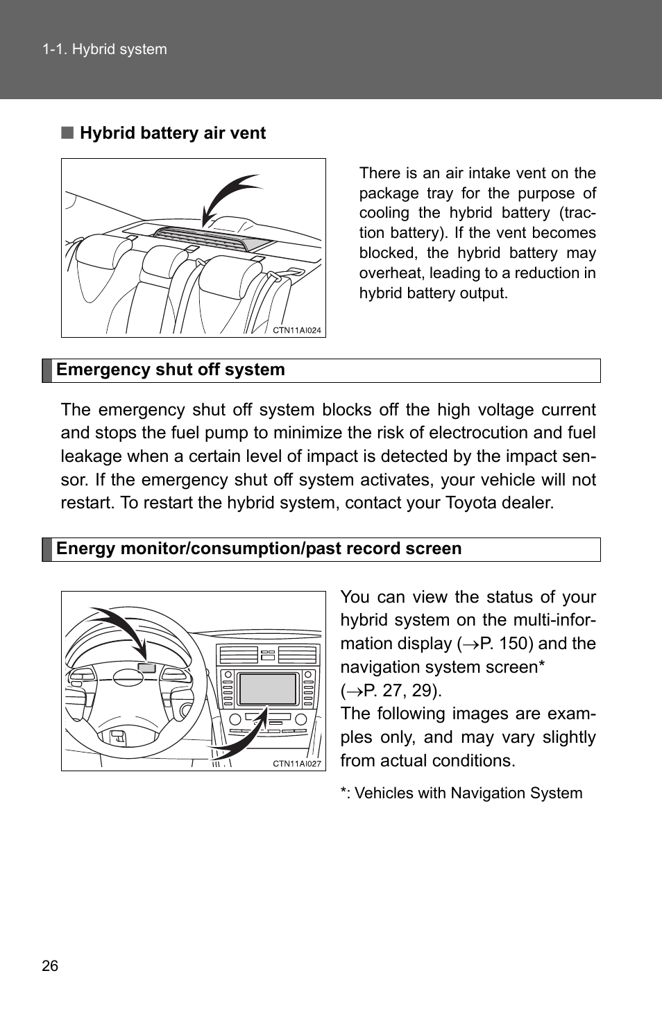 TOYOTA 2010 Camry HV User Manual | Page 52 / 494