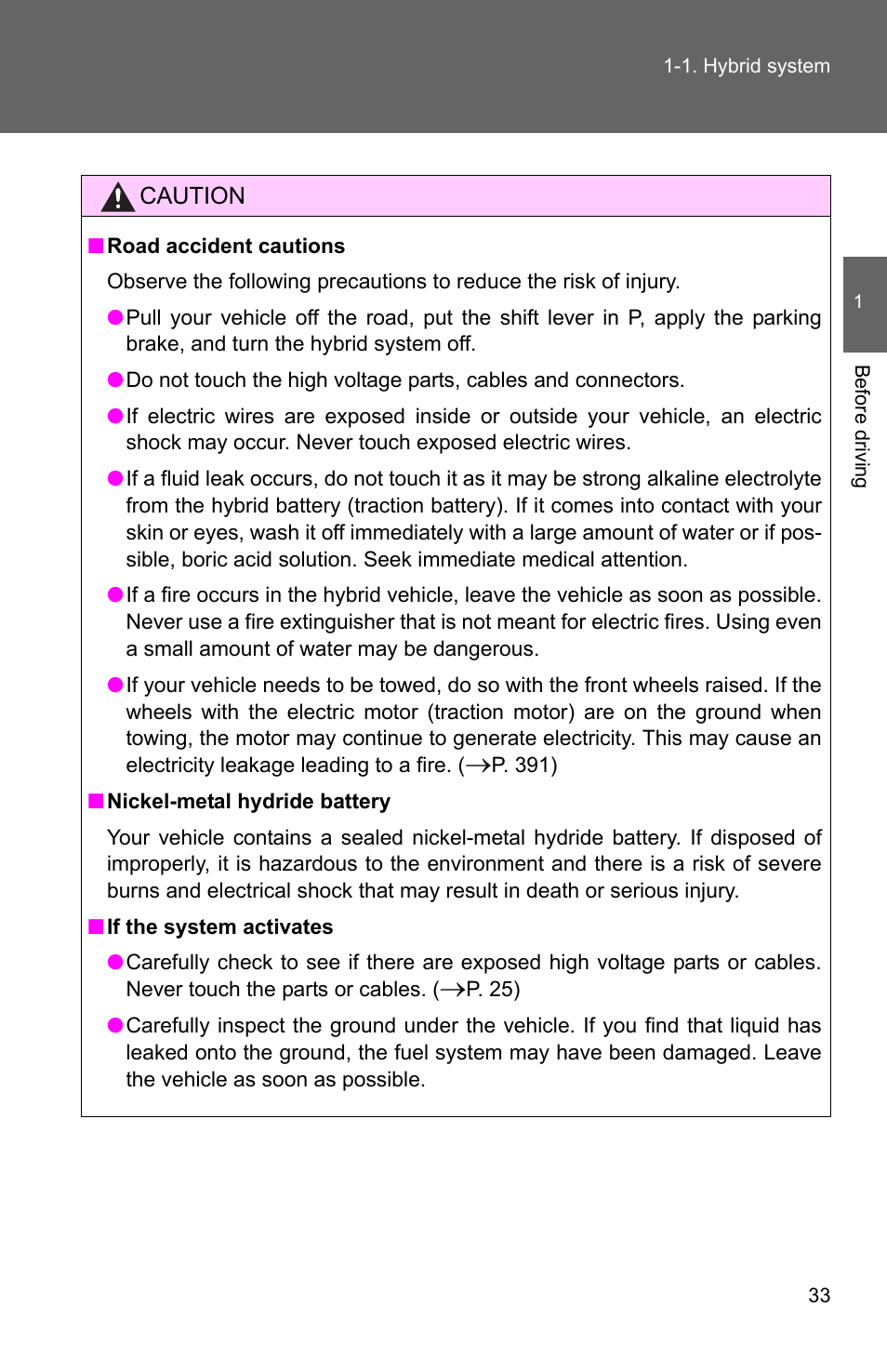 TOYOTA 2010 Camry HV User Manual | Page 59 / 494