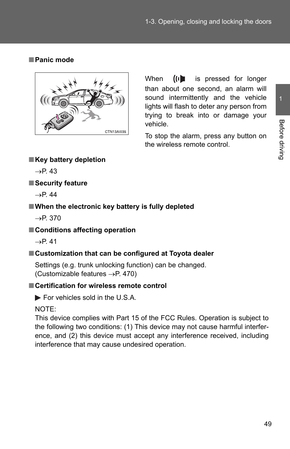 TOYOTA 2010 Camry HV User Manual | Page 75 / 494