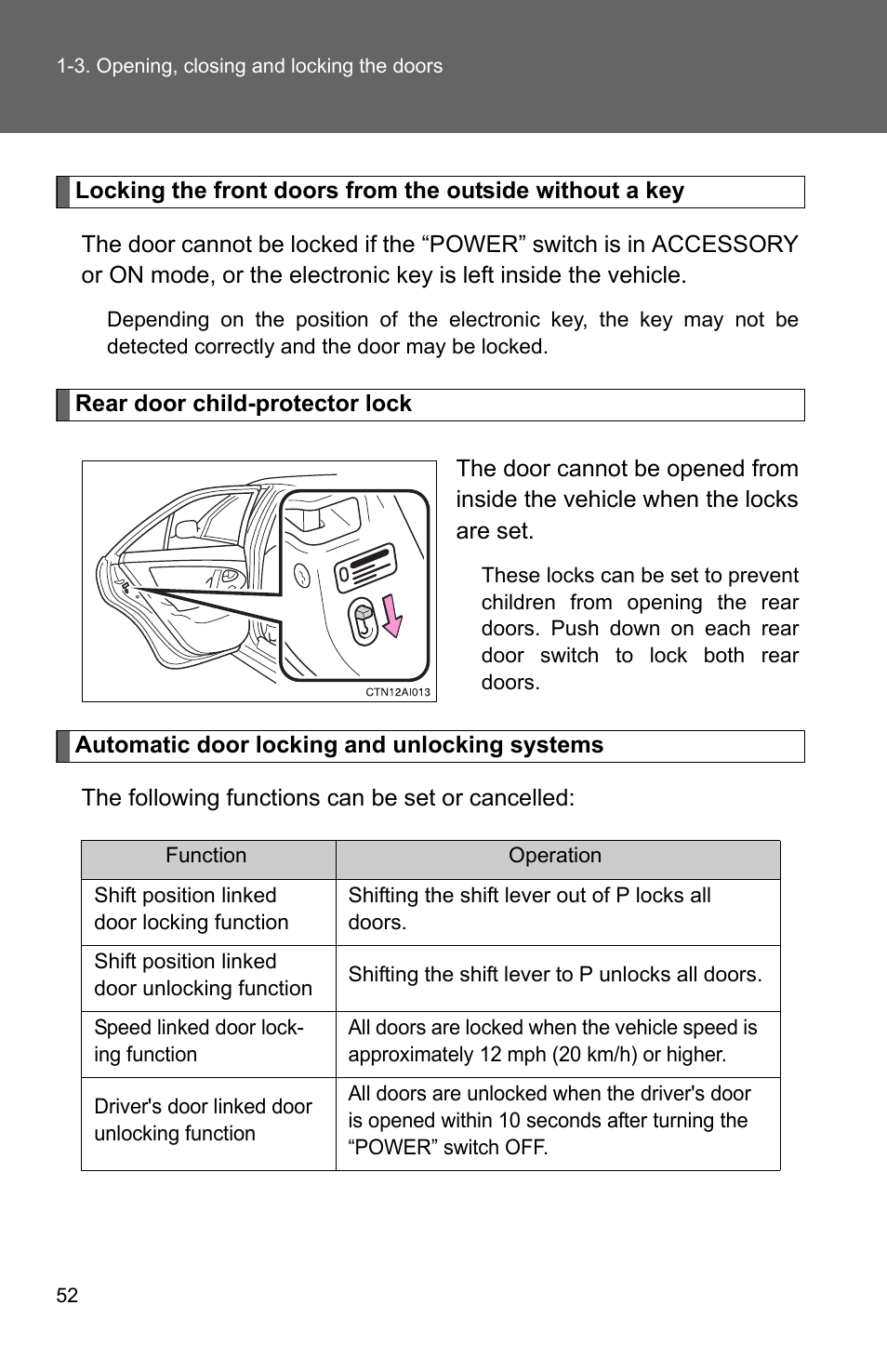 TOYOTA 2010 Camry HV User Manual | Page 78 / 494