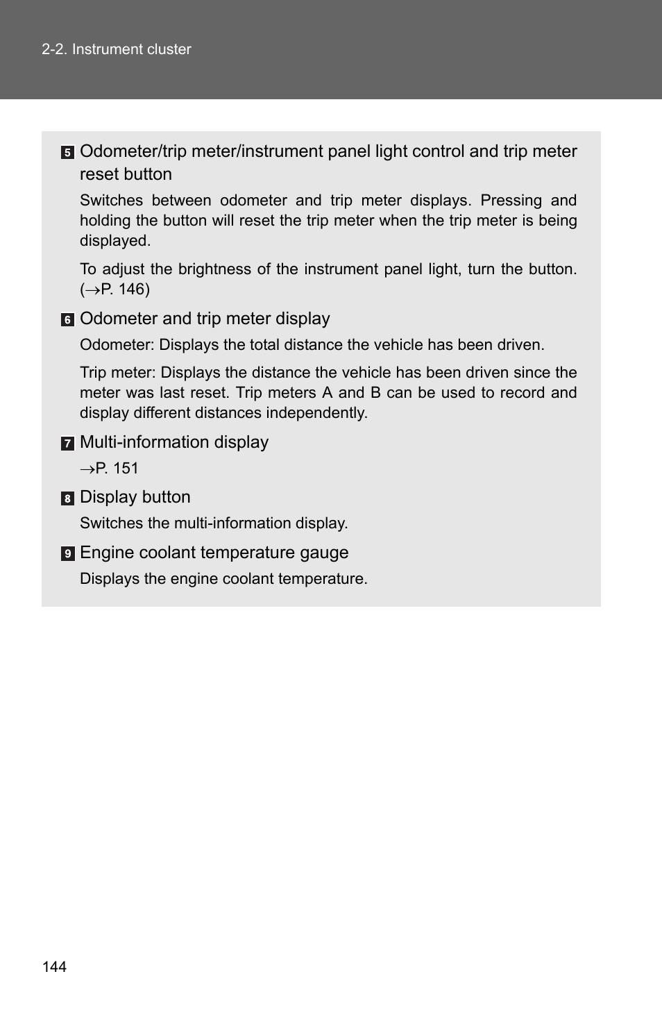 TOYOTA 2010 Corolla User Manual | Page 153 / 470