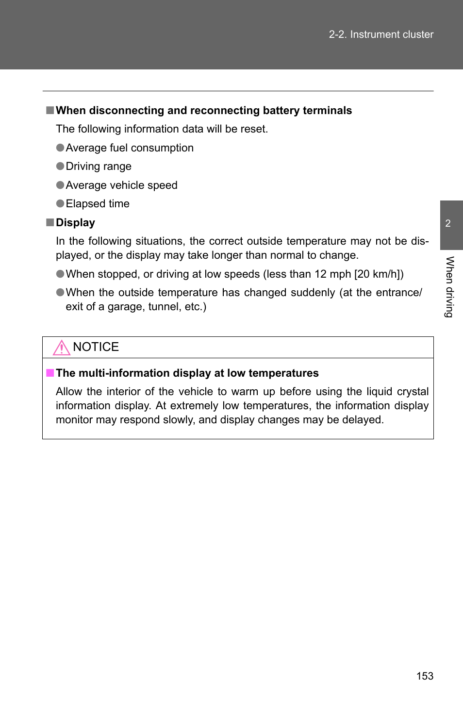 TOYOTA 2010 Corolla User Manual | Page 162 / 470