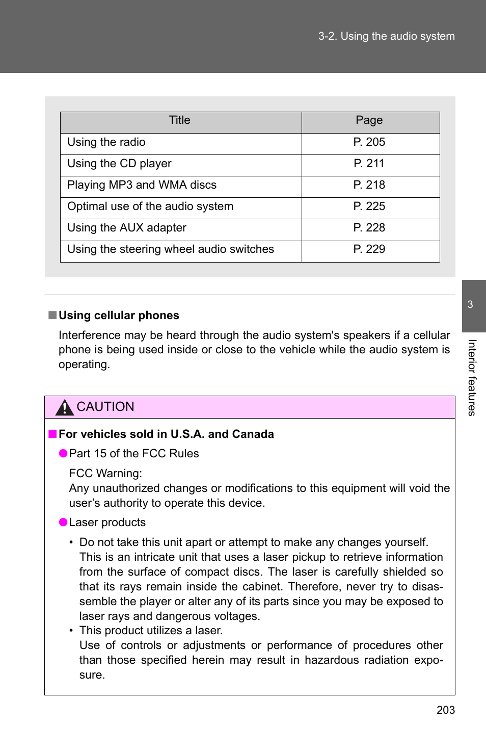 TOYOTA 2010 Corolla User Manual | Page 211 / 470