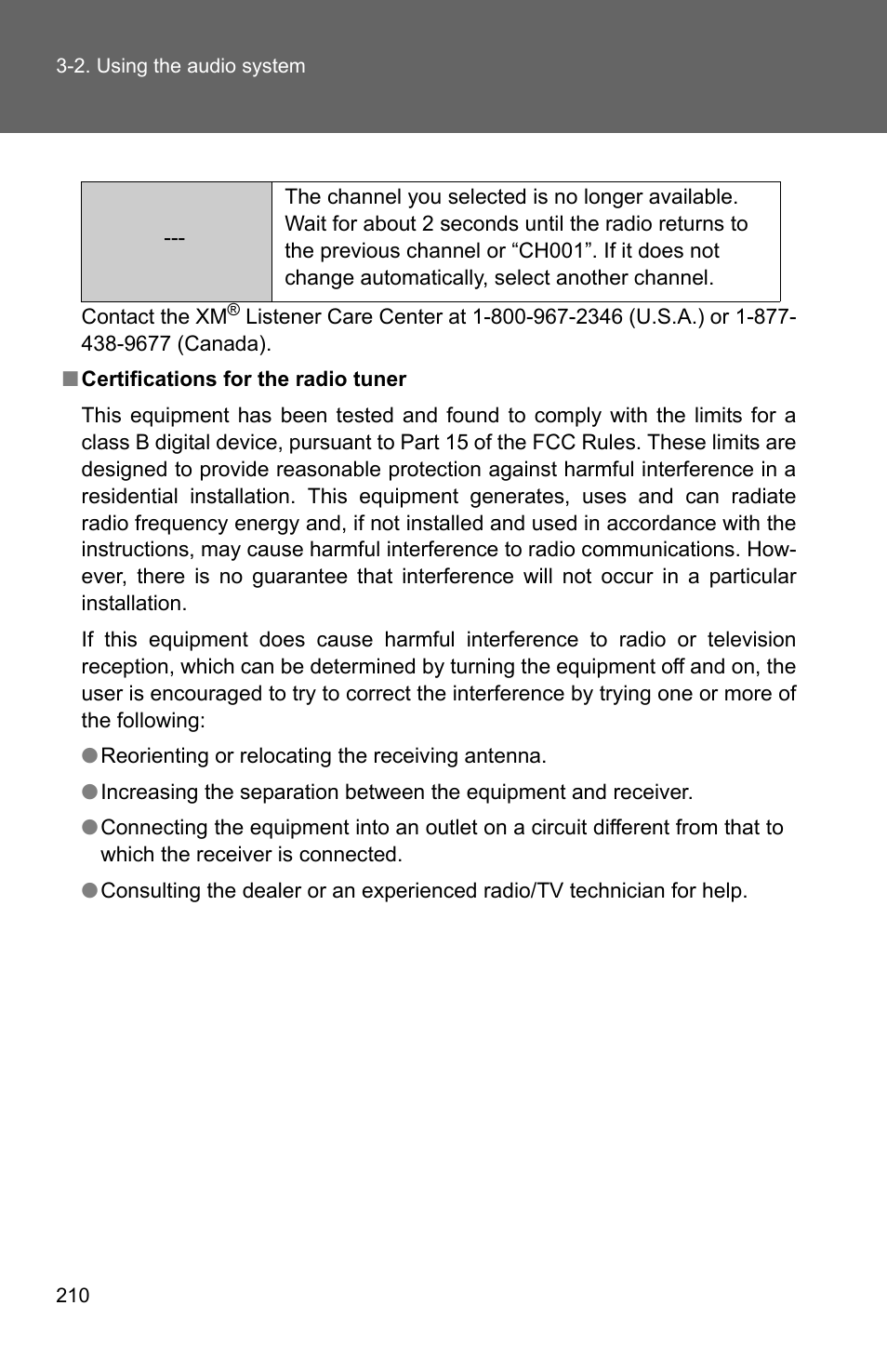 TOYOTA 2010 Corolla User Manual | Page 218 / 470