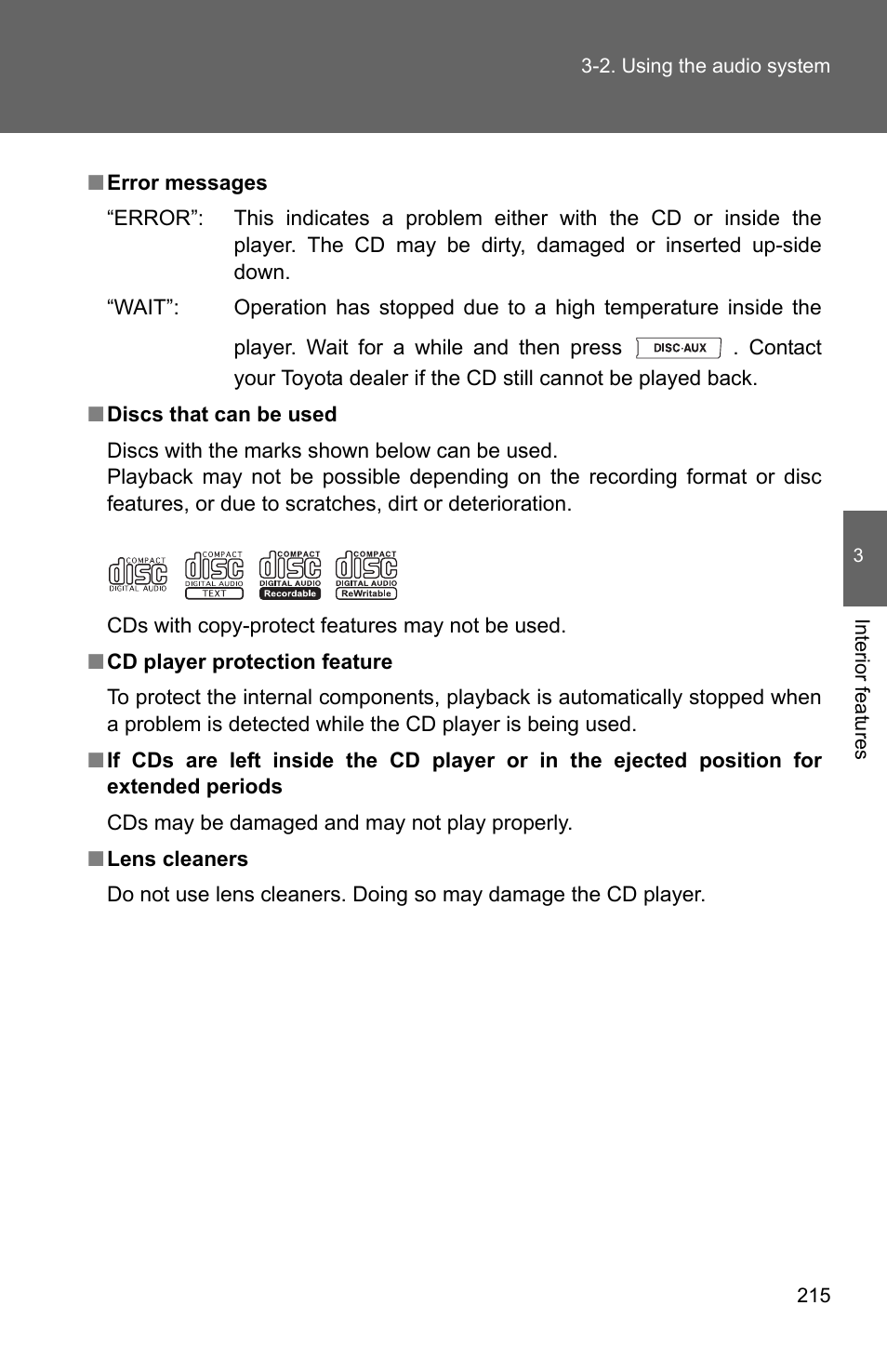 TOYOTA 2010 Corolla User Manual | Page 223 / 470