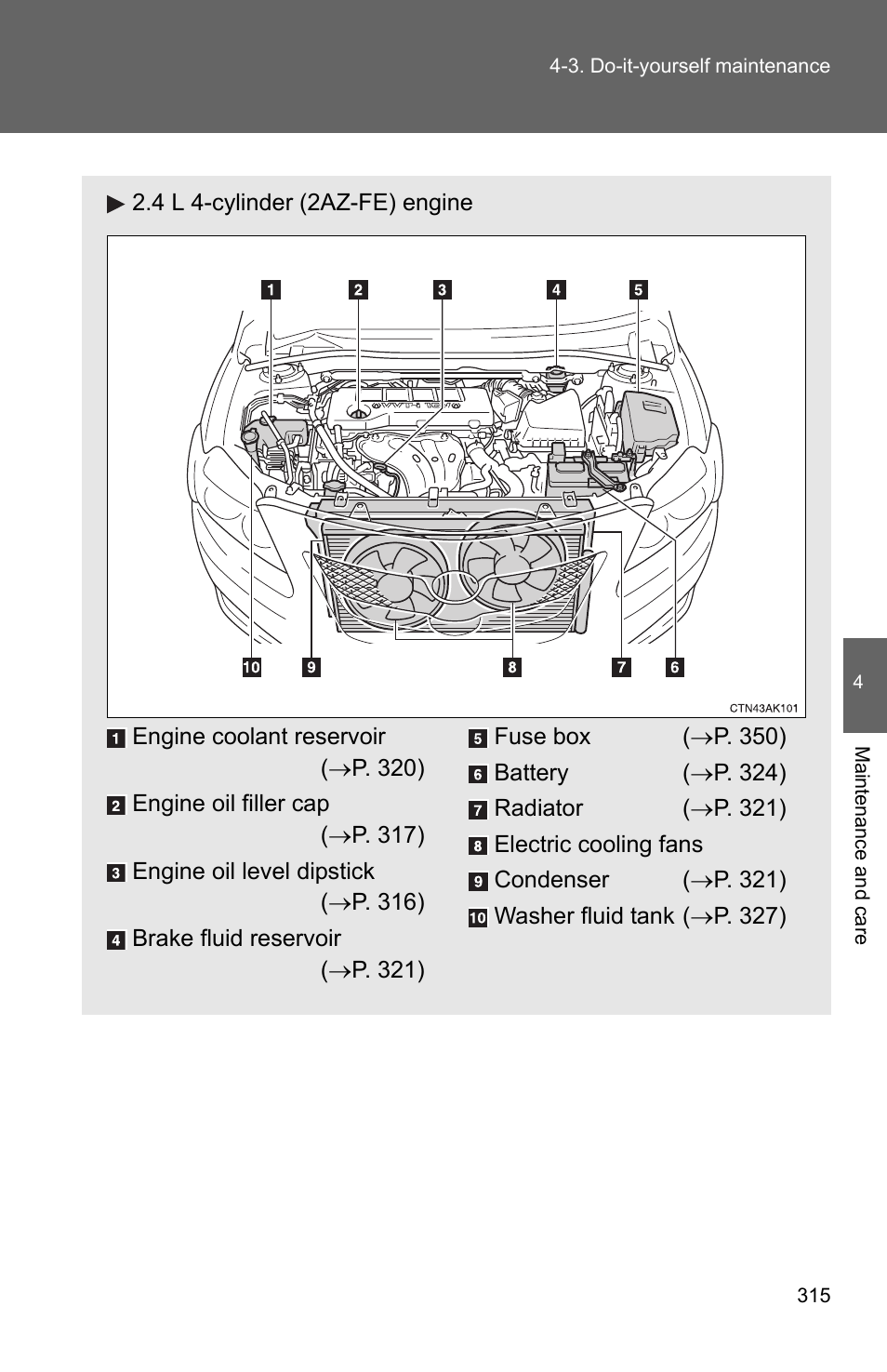 TOYOTA 2010 Corolla User Manual | Page 322 / 470