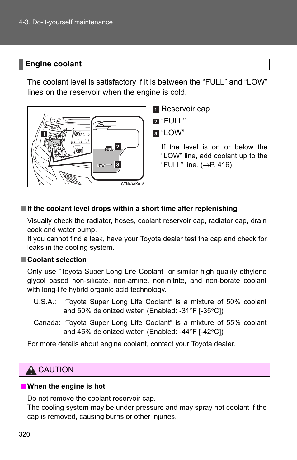P. 320), P. 320 | TOYOTA 2010 Corolla User Manual | Page 327 / 470