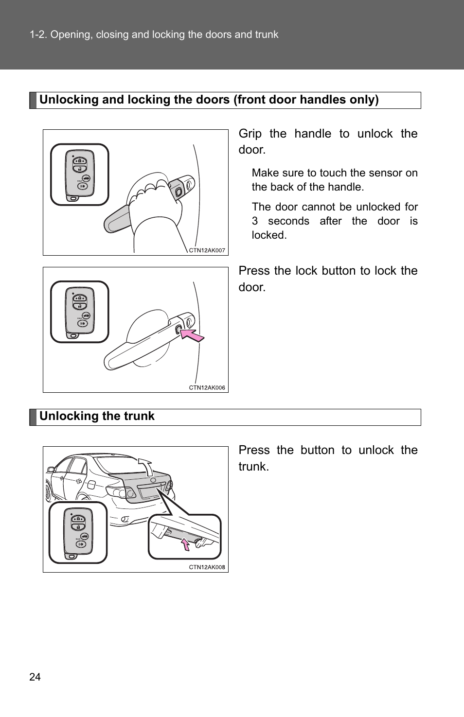 TOYOTA 2010 Corolla User Manual | Page 34 / 470